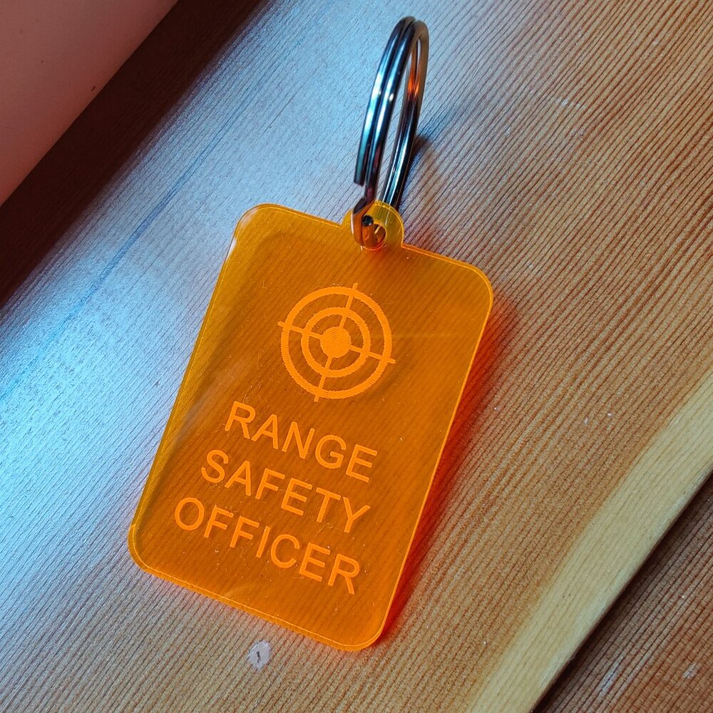 RSO Keychain Range Safety Officer Target
